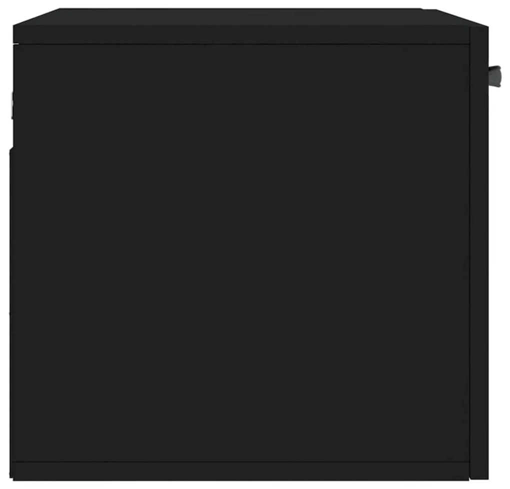 Armário de parede 60x36,5x35 cm derivados de madeira preto