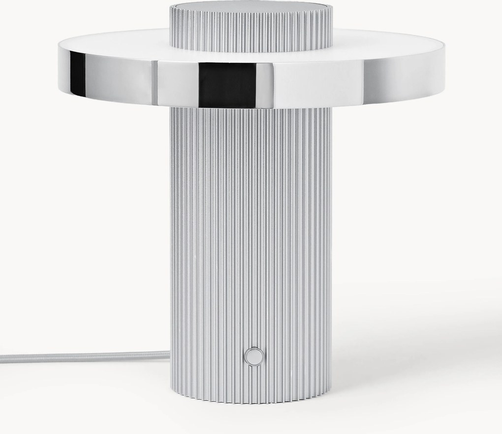 Candeeiro de mesa LED pequeno com base ondulada Elna