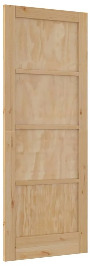 Porta Interior "ORKDAL" 78x202x4 cm Madeira Sólida de Pinho