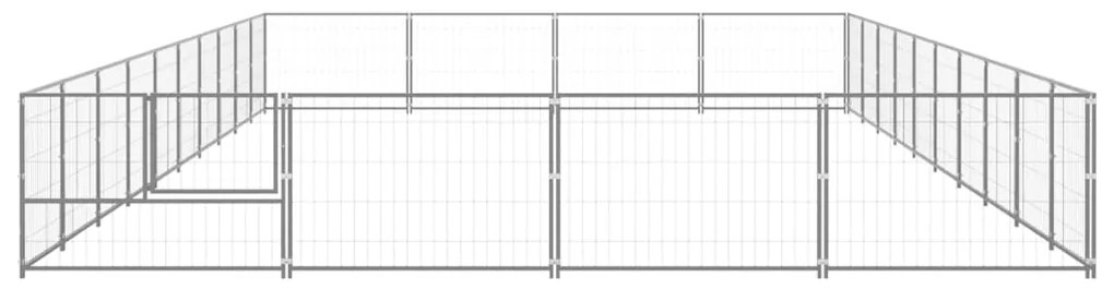 Canil para cães 40 m² aço prateado
