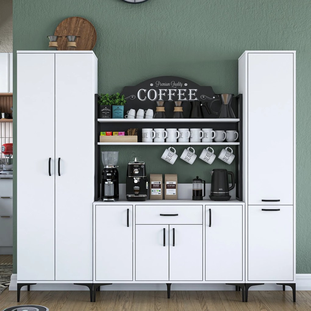 Armário Multiusos JE150 – Branco – 220x198,6x40 cm