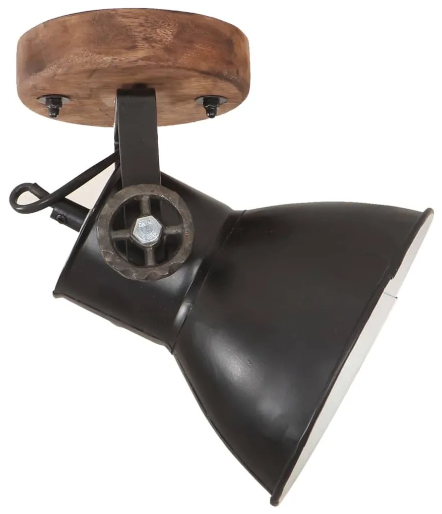 Candeeiros de parede/teto industriais 2 pcs 20x25 cm E27 preto