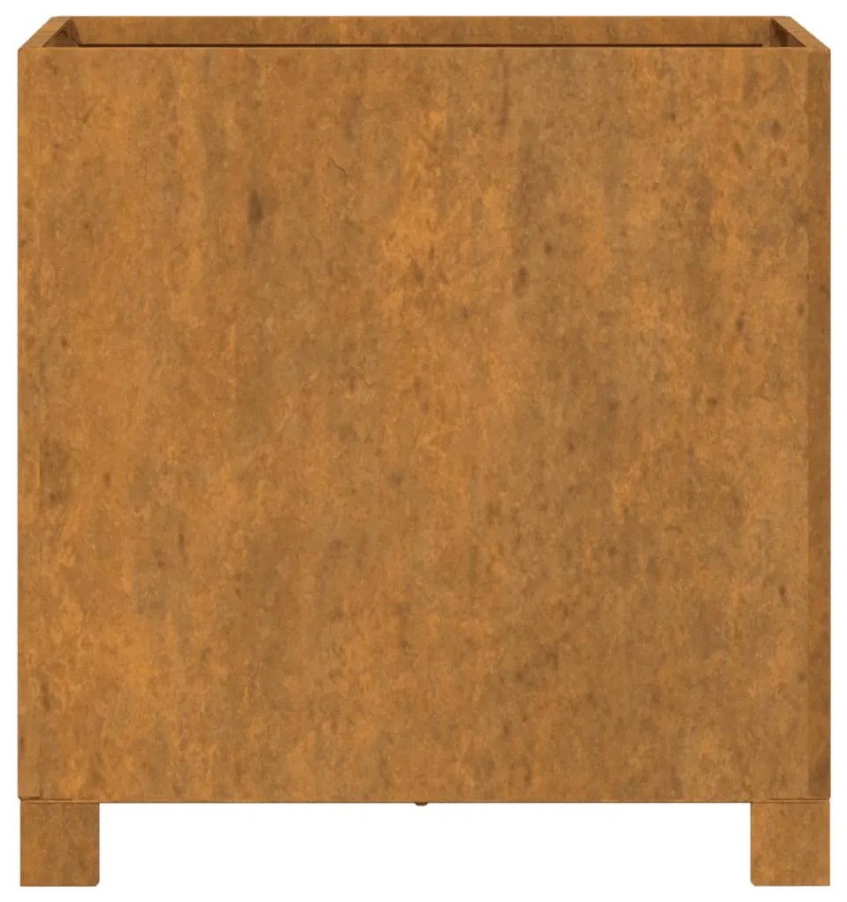 Vaso/floreira com pernas 42x40x43 cm aço corten cor enferrujado