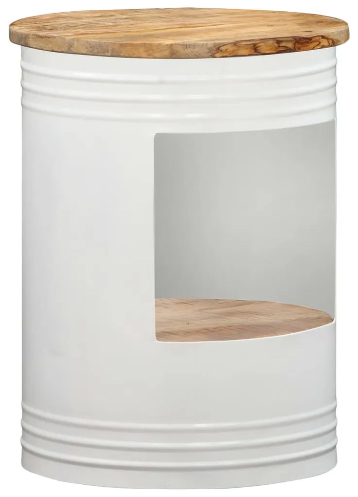 vidaXL Mesa de centro 43x55 cm madeira de mangueira maciça