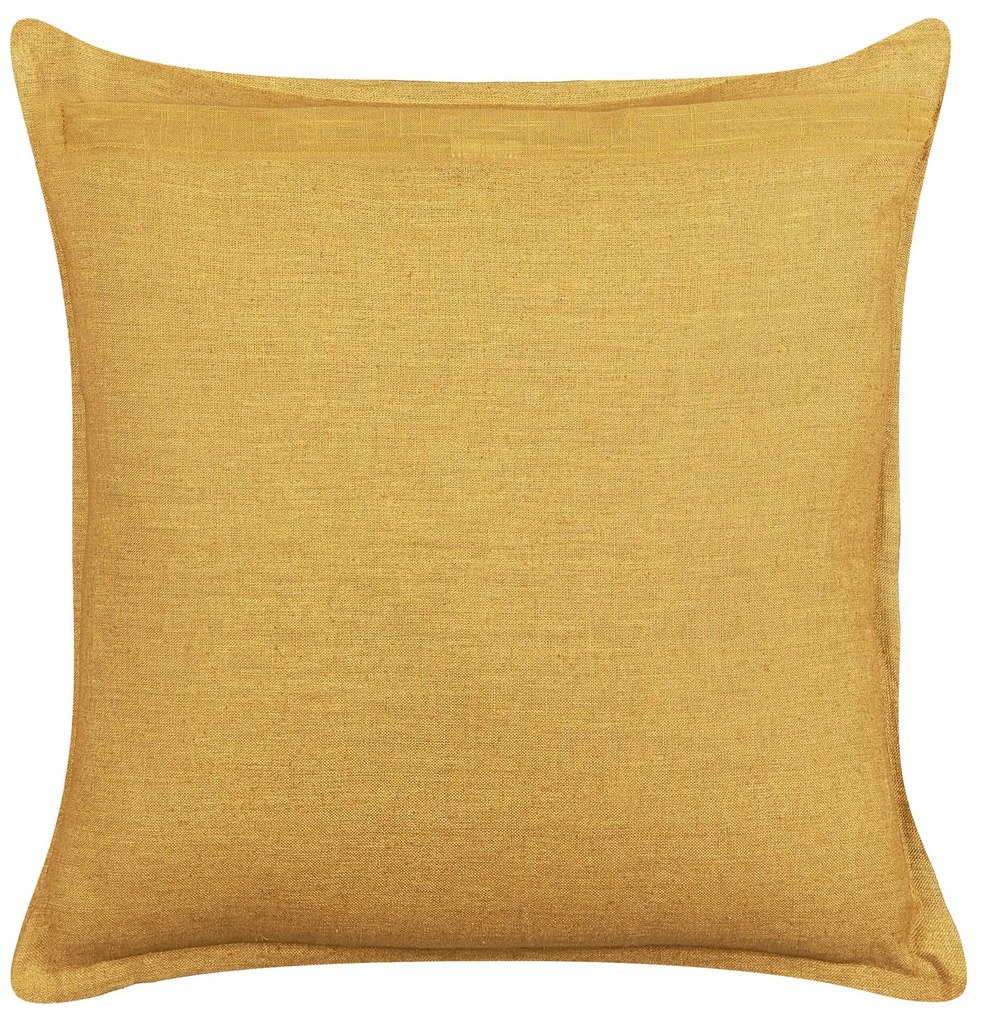 Conjunto de 2 almofadas decorativas amarelas 45 x 45 cm SAGINA Beliani