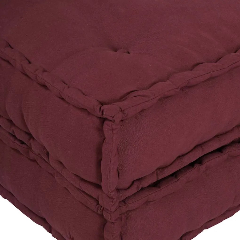 Pufe modular 70x70x36 cm tecido castanho