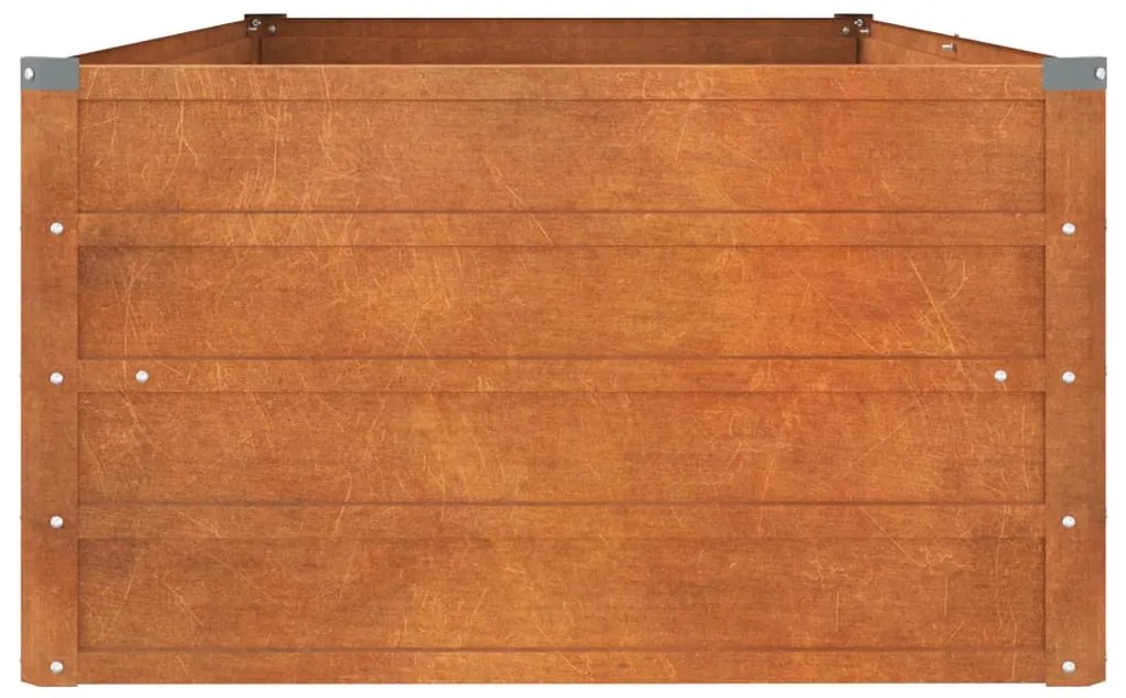 Canteiro de jardim 160x80x45 cm aço corten cor enferrujado
