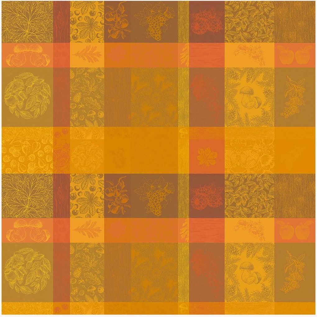 Toalha de mesa jacquard Mille Bois D'Automne Potiron