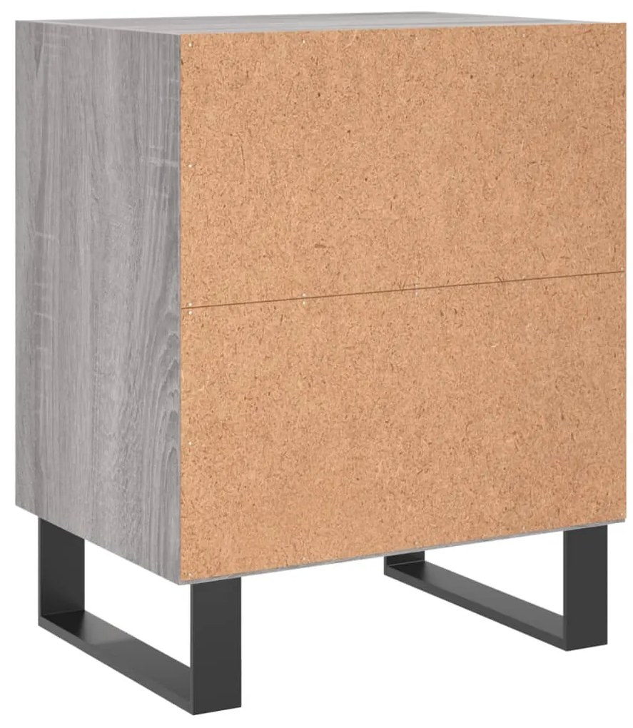 Mesas cabeceira 2pcs 40x30x50 cm derivados madeira cinza sonoma