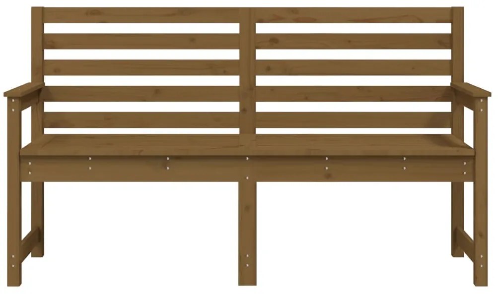 Banco de jardim 159,5x48x91,5 cm pinho maciço castanho-mel