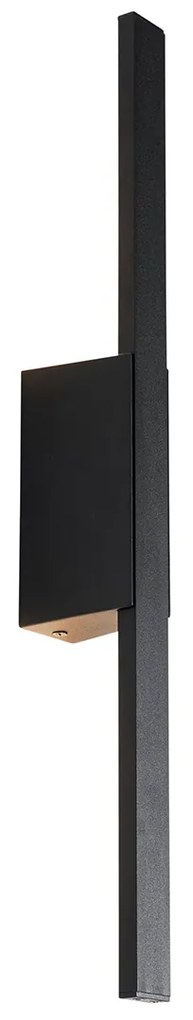 Candeeiro de parede exterior moderno preto com LED incl. IP54 - Jamal Moderno