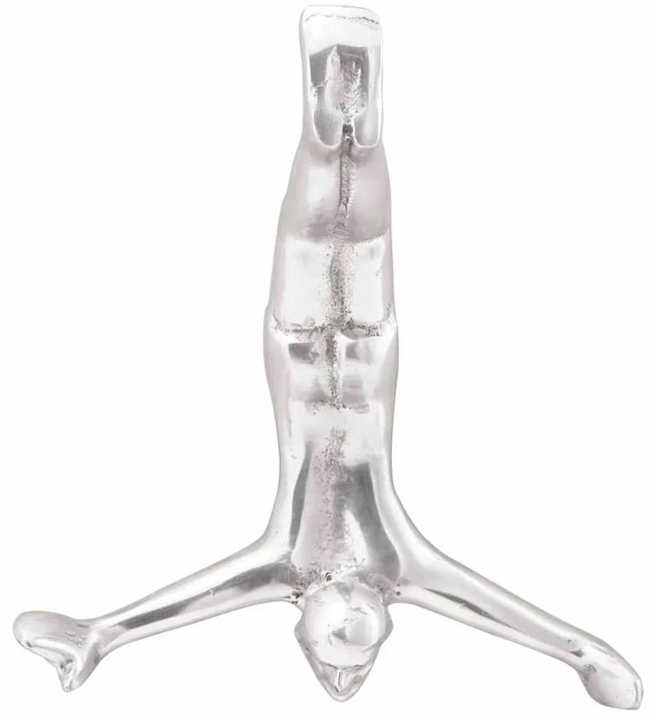 Escultura vidaXL Prateada 22x8x25 cm Homem Caindo