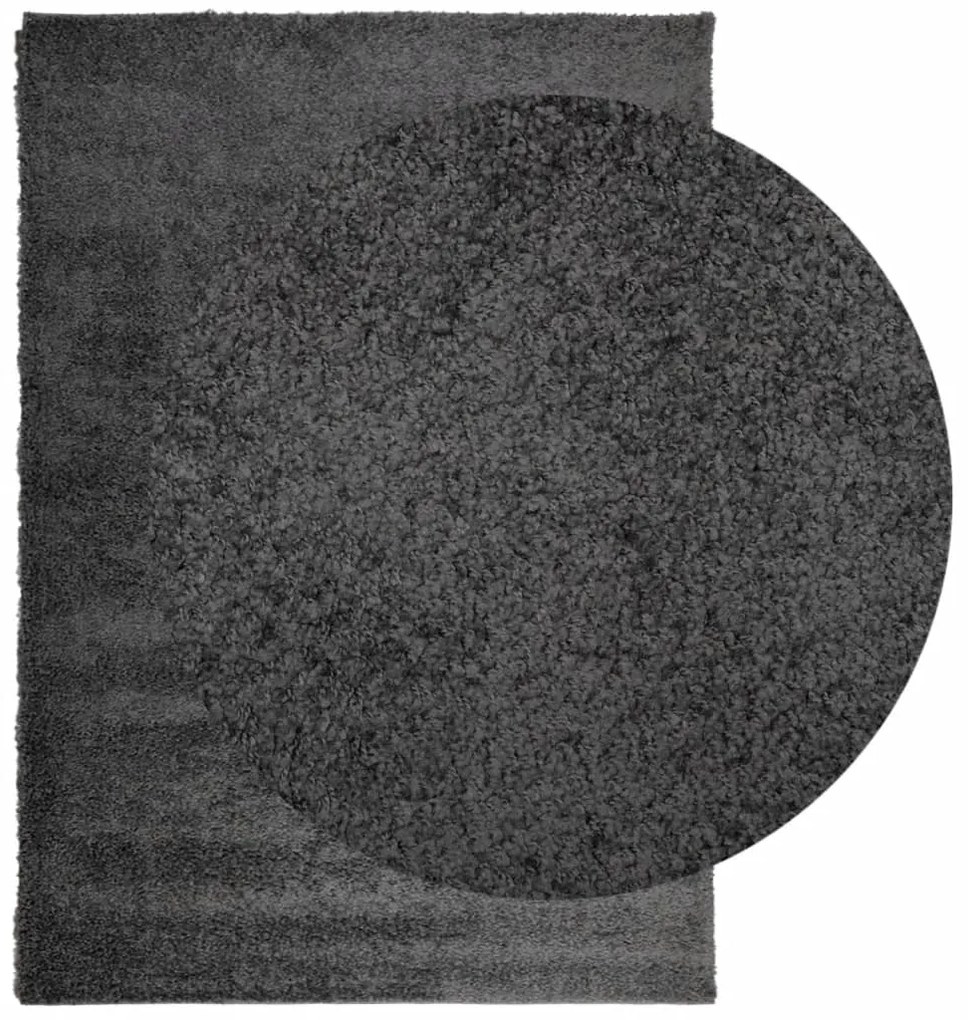 Tapete shaggy de pelo alto PAMPLONA 140x200 cm antracite