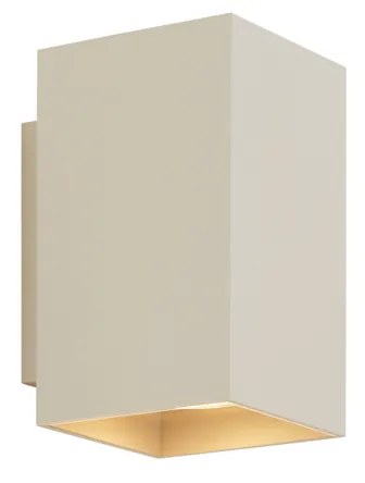 Candeeiro de Parede Moderno Bege GU10 50mm Quadrado 2 Luzes - Sandy