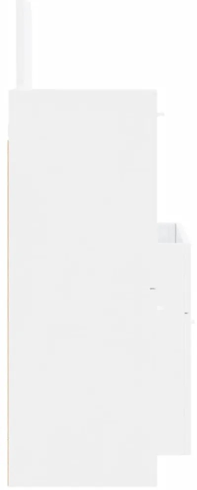 3pcs conj. móveis casa banho derivados madeira branco brilhante