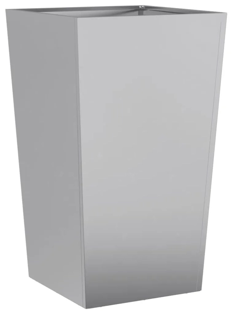 Vaso/floreira de jardim 45x45x75 cm aço galvanizado