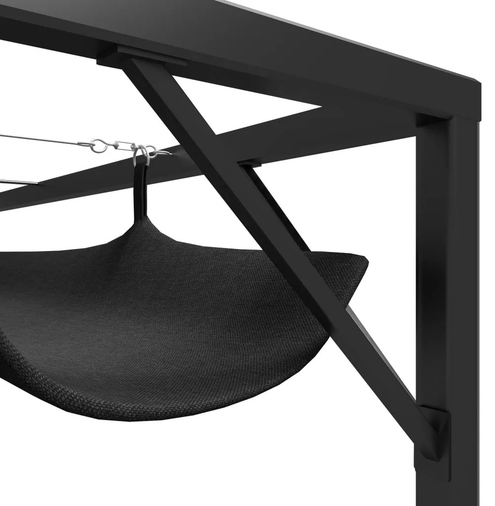 Gazebo de jardim com toldo retrátil 3x3 m antracite