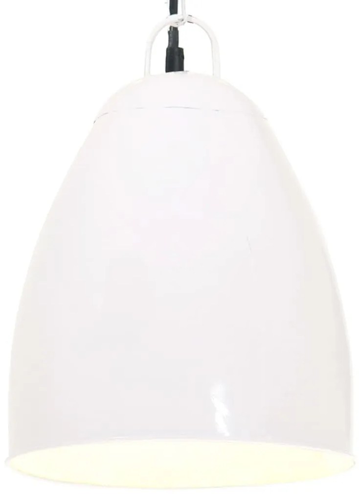 vidaXL Candeeiro teto industrial redondo 25 W 32 cm E27 branco