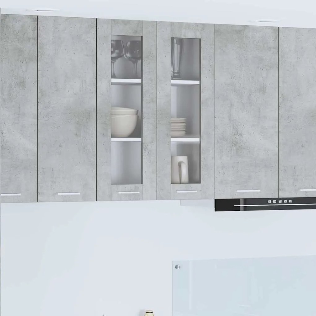 vidaXL Armário suspenso com porta Riga Cinzento 60 x 31 x 80 cm