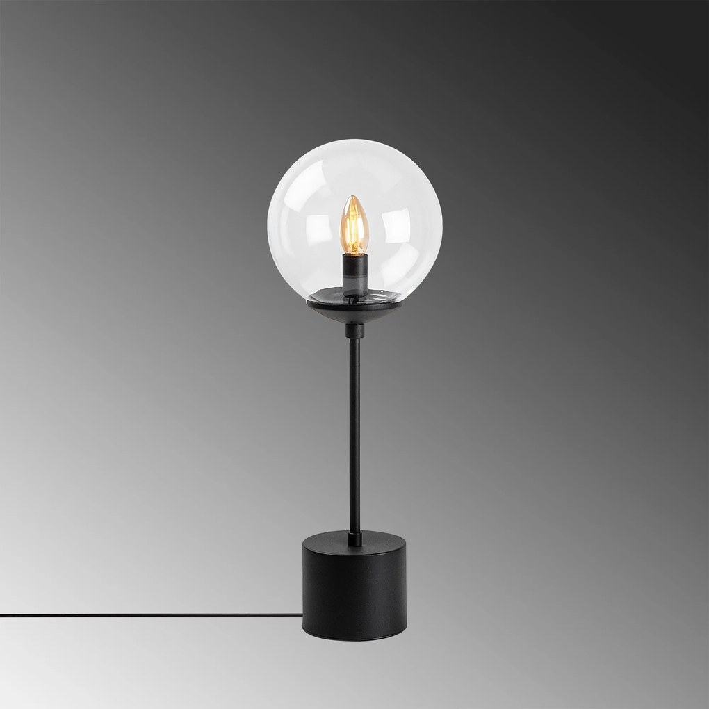 Candeeiro de Mesa Globo – Preto – 20 x 20 x 57 cm