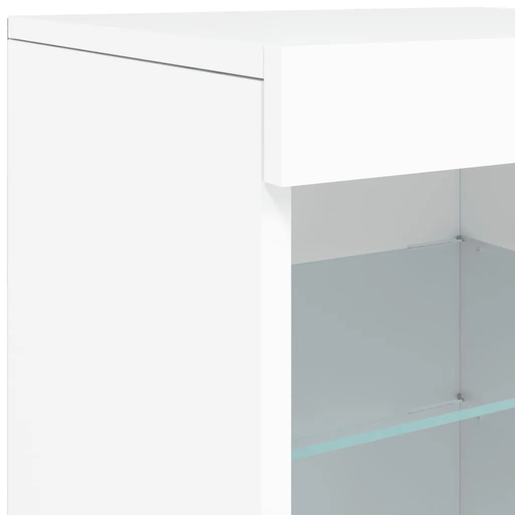 Aparador com luzes LED 41x37x67 cm branco