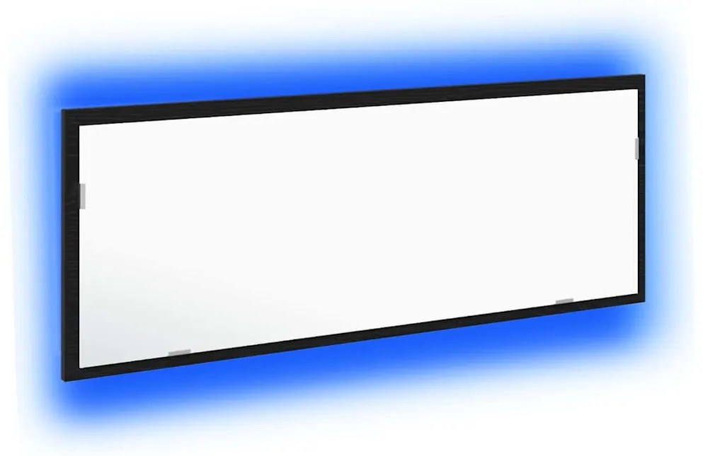 Espelho de Casa de Banho LED vidaXL Carvalho Preto 100x8,5x37 cm de Ma