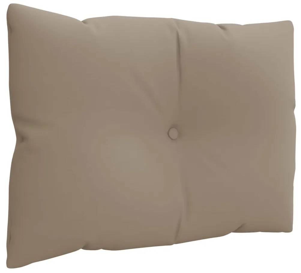 Almofadões de paletes 3 pcs tecido cinza-acastanhado
