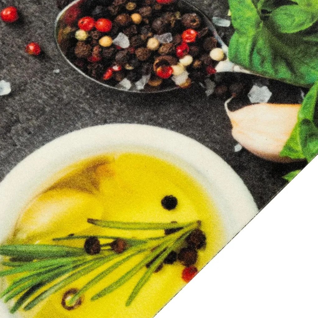 Tapete de cozinha lavável 45x150 cm veludo padrão especiarias