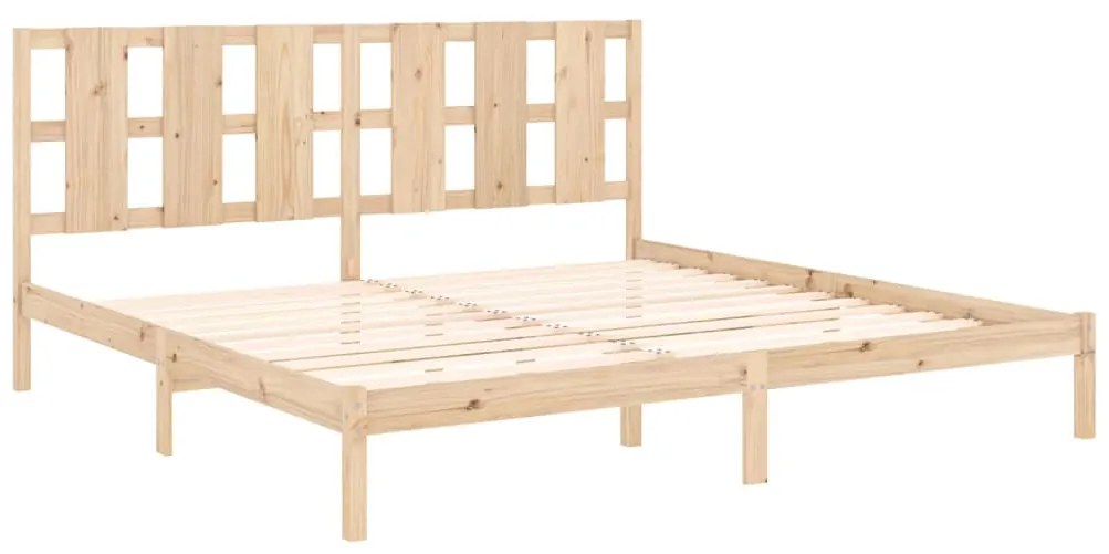 Estrutura de cama super king 180x200 cm madeira maciça