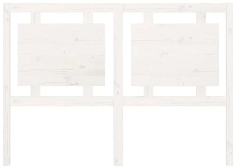 Cabeceira de cama 140,5x4x100 cm madeira de pinho maciça branco