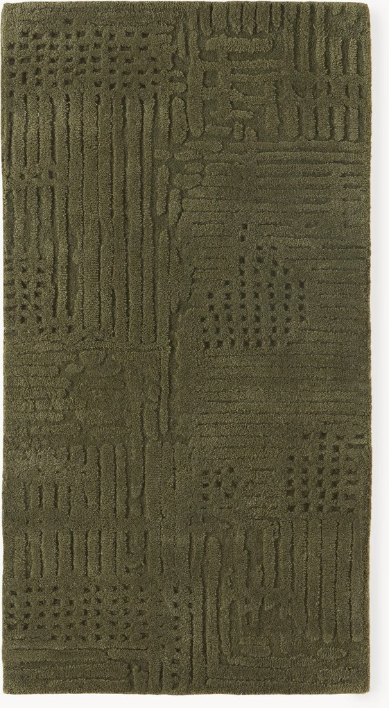 Tapete em lã artesanal com relevo Merima