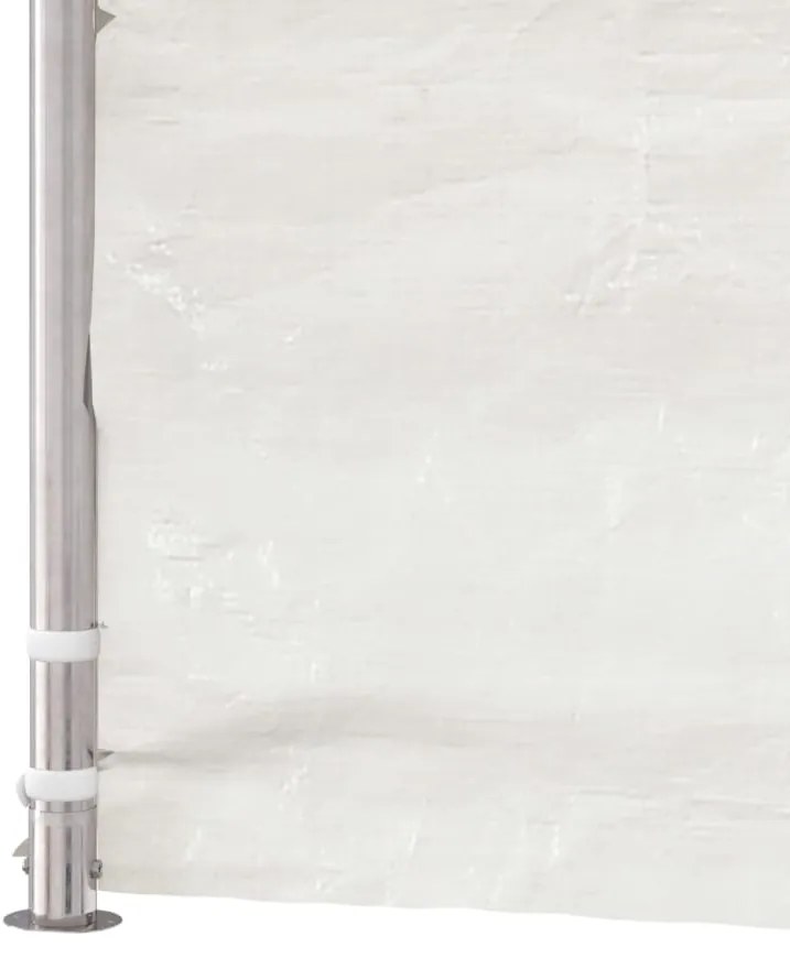 Gazebo com telhado 4,46x2,28x2,69 m polietileno branco