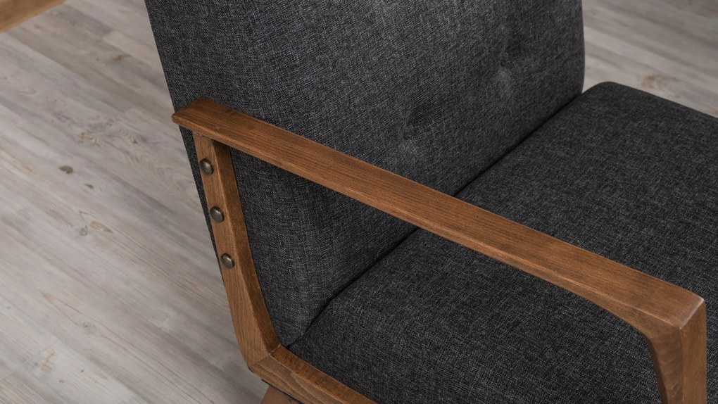 Cadeira Wing Kemer – Cinzento Escuro – 69x80x83 cm