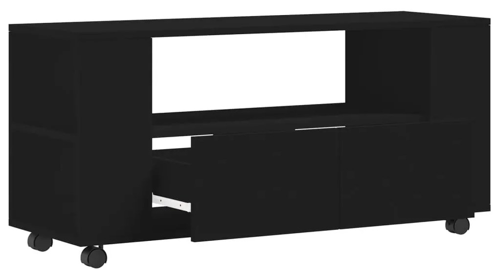 Móvel de TV 102x34,5x43 cm derivados de madeira preto