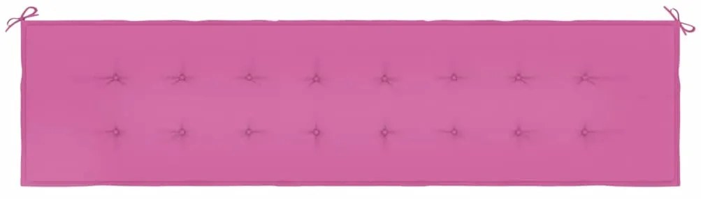 Almofadão p/ banco de jardim 200x50x4 cm tecido rosa
