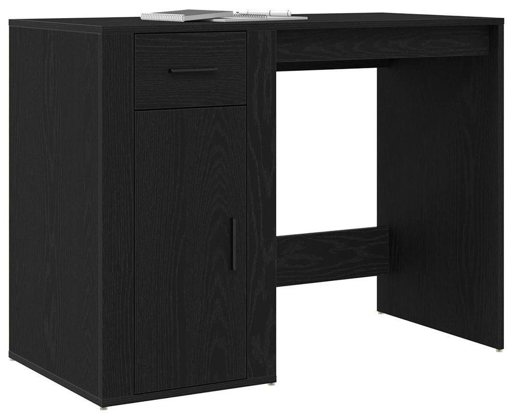 Mesa vidaXL Preta Carvalho 100x49x75 cm Madeira engenheirada