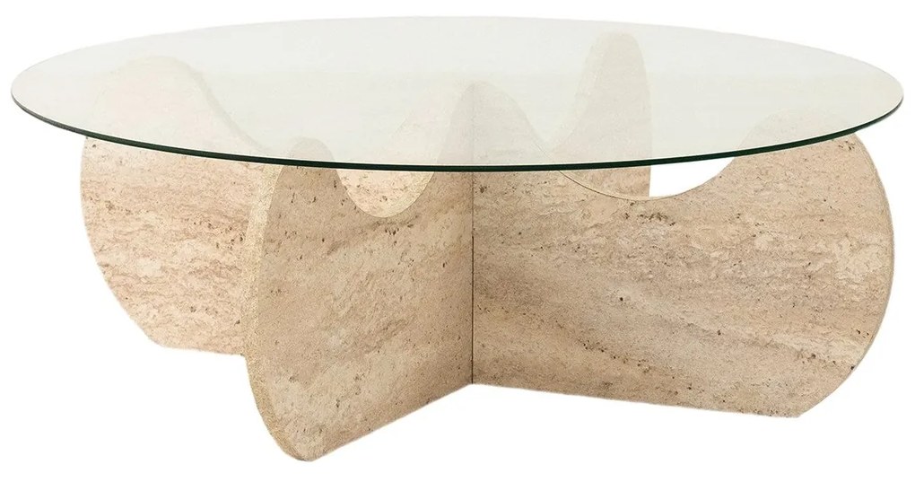 Mesa de Centro Himalayas – Travertino – Diâmetro 90 cm Altura 30 cm