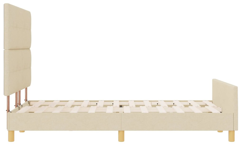 Estrutura de Cama Creme 140x200 cm da vidaXL em Tecido