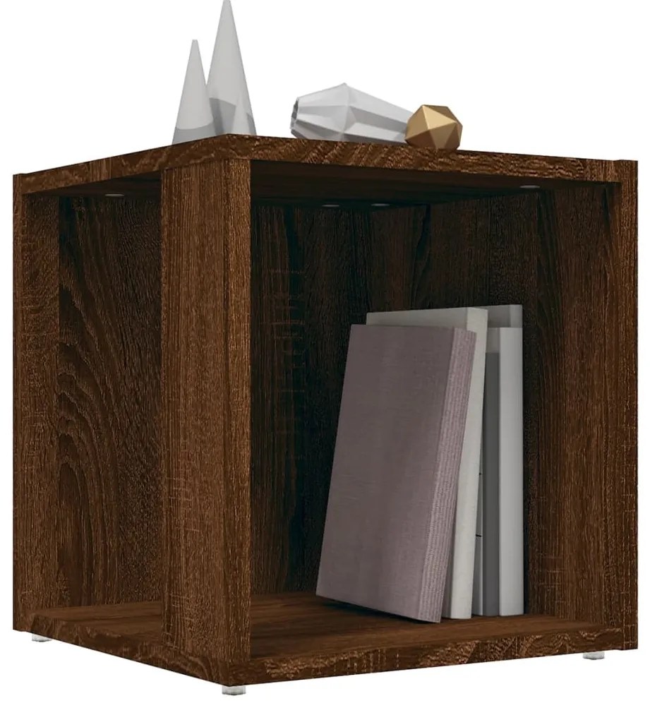 Mesa apoio 33x33x34,5cm derivados de madeira carvalho castanho