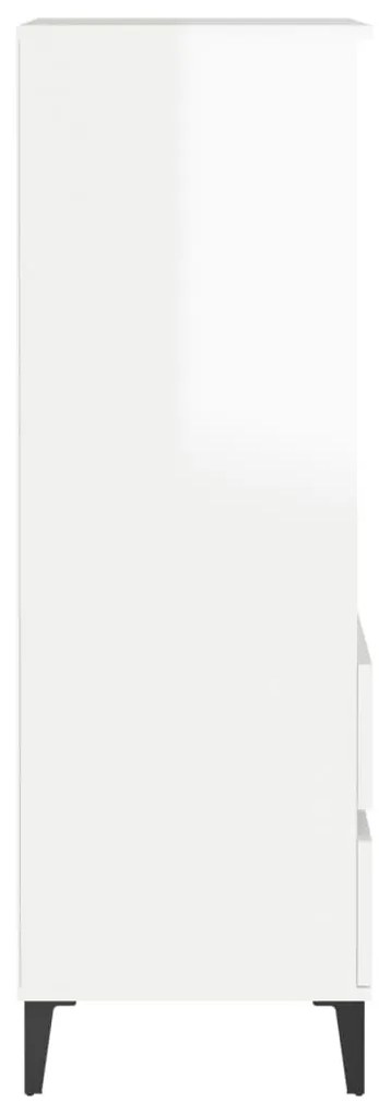 Aparador 40x36x110 cm derivados de madeira branco brilhante