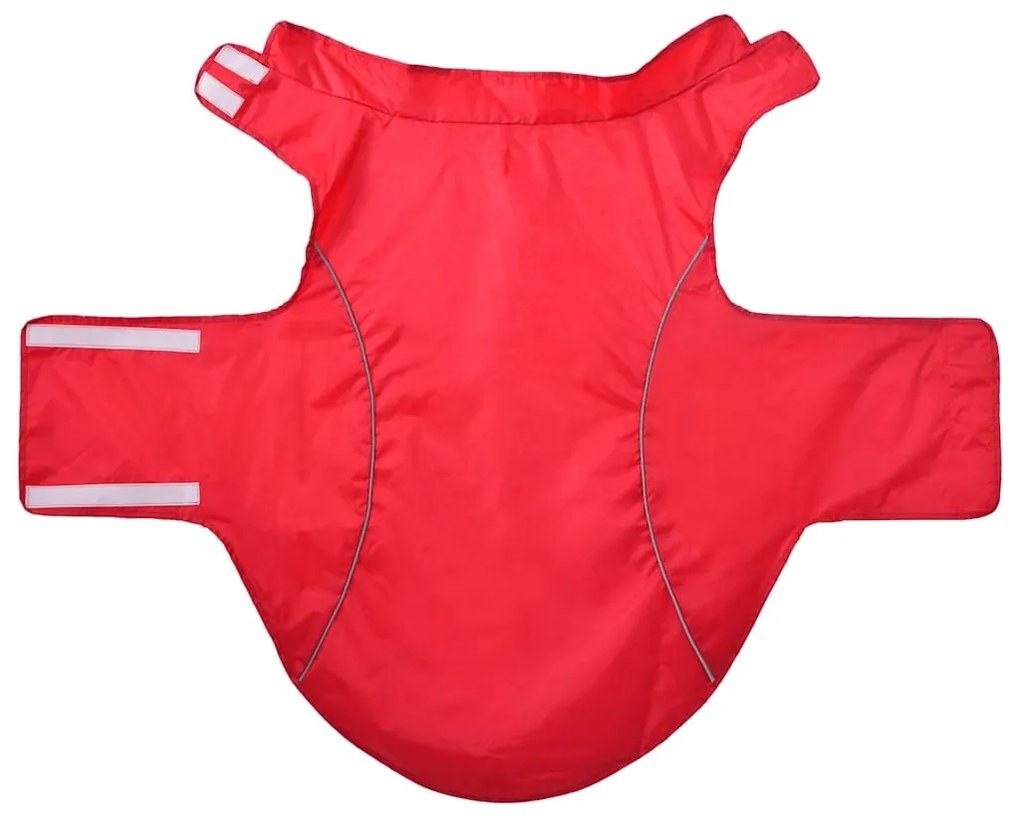 Capa de chuva para cães com tiras reflectoras vermelho 4XL