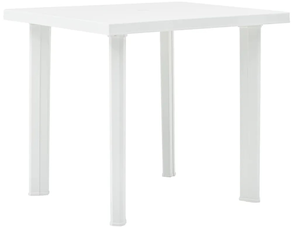 Mesa de jardim 80x75x72 cm plástico branco