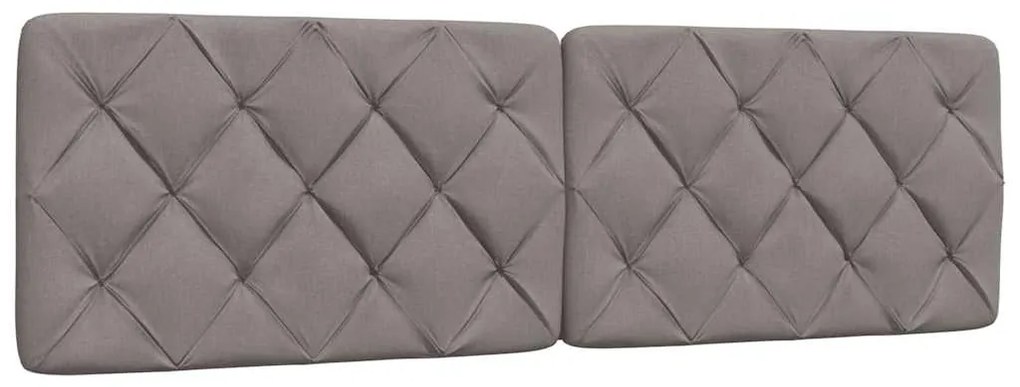 Cama sem colchão 160x200 cm tecido castanho-acinzentado