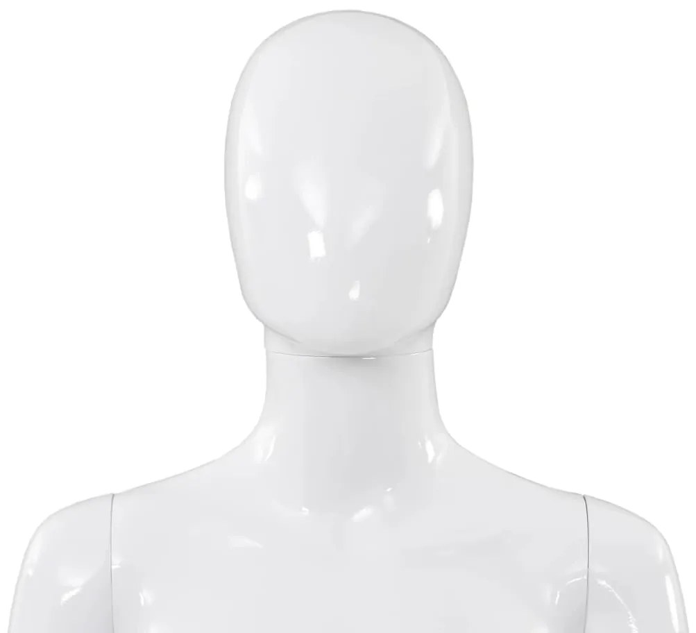 Manequim feminino completo base em vidro 175cm branco brilhante