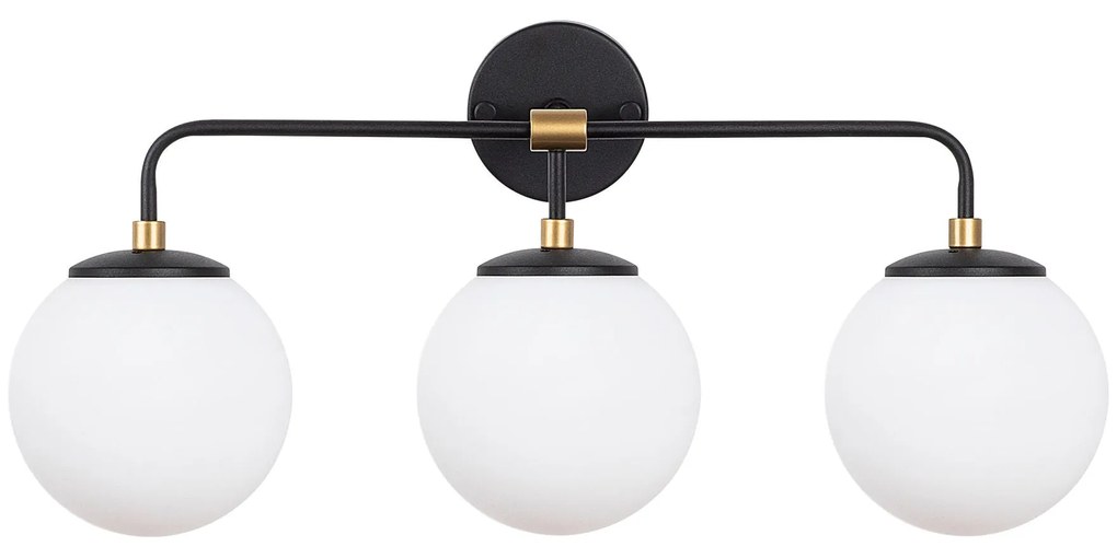 Aplique de Parede Horn – Preto, Dourado, Branco – 56 x 21 x 27 cm
