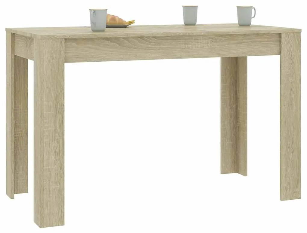 Mesa de jantar 120x60x76cm derivados de madeira carvalho sonoma