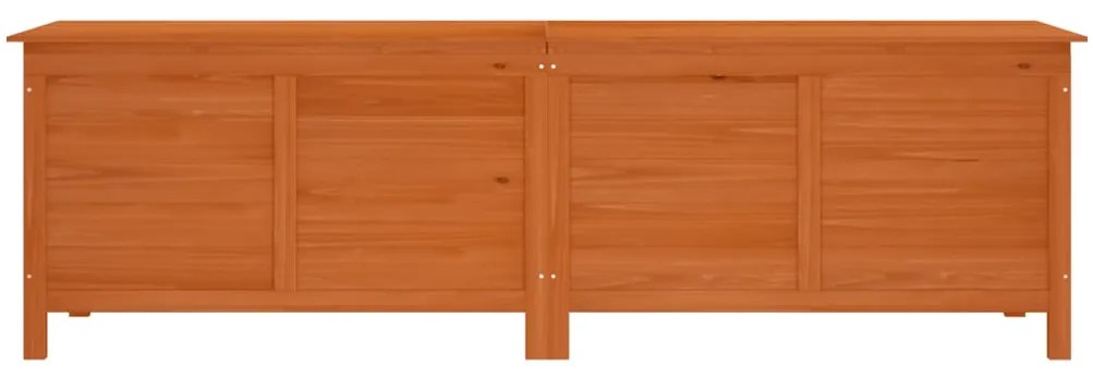Caixa arrumação p/ jardim 198,5x50x56,5cm abeto maciço castanho