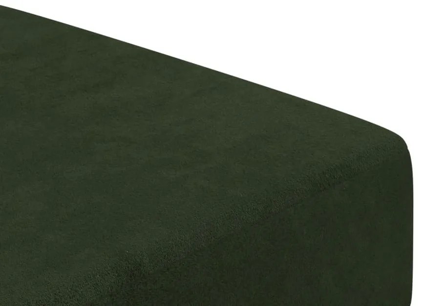 Sofá-cama de 2 lugares veludo verde-escuro