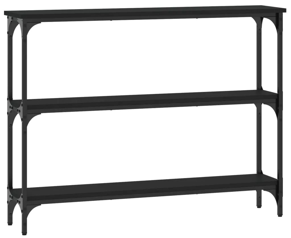 Mesa consola 100x22,5x75 cm derivados de madeira preto