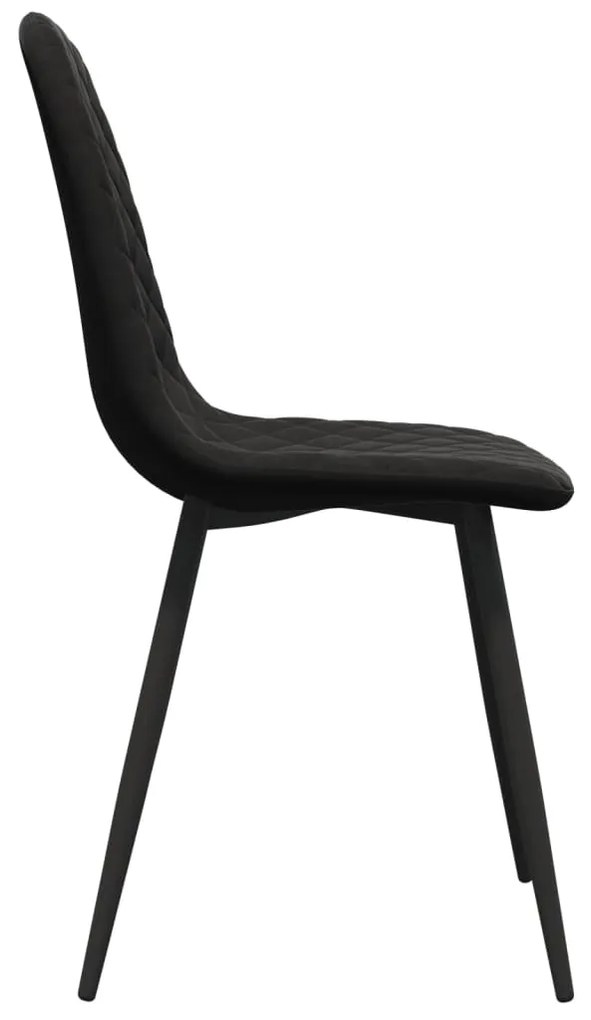 Cadeiras de jantar 6 pcs veludo preto